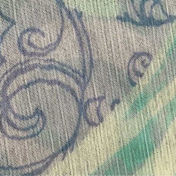 Vtg Retro Y2k Metro style Paisley Sheer Tunic Blouse Hippie Boho Peasent Fairy - Picture 7 of 8